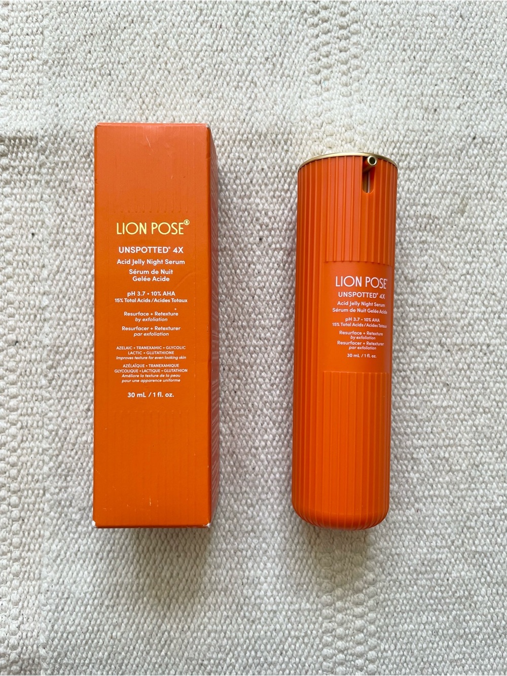 NIB LION POSE UNSPOTTED 4X Dark Spot Hyperpigmentation NIGHT SERUM 30 ML/1 OZ